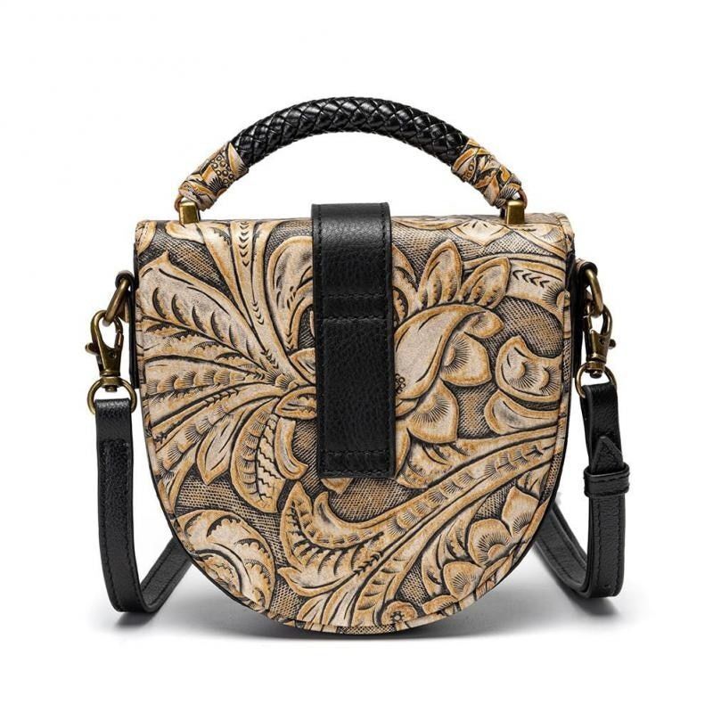 Retro Small Shoulder Purse Crossbody Bag Genuine Leather Cowhide Handbags Shell