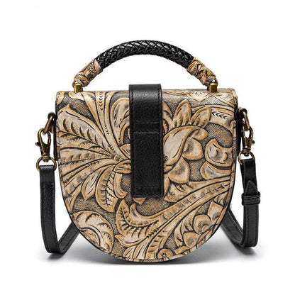 Retro Small Shoulder Purse Crossbody Bag Genuine Leather Cowhide Handbags Shell
