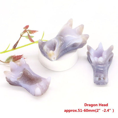 Animal Figurine Natural Stone Swan Eagle Fish Owl Penguin Statue Crystal Carving