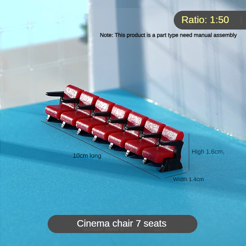 1/50 Cinema Chairs Model Mini Furniture Scene Props Model Accessories