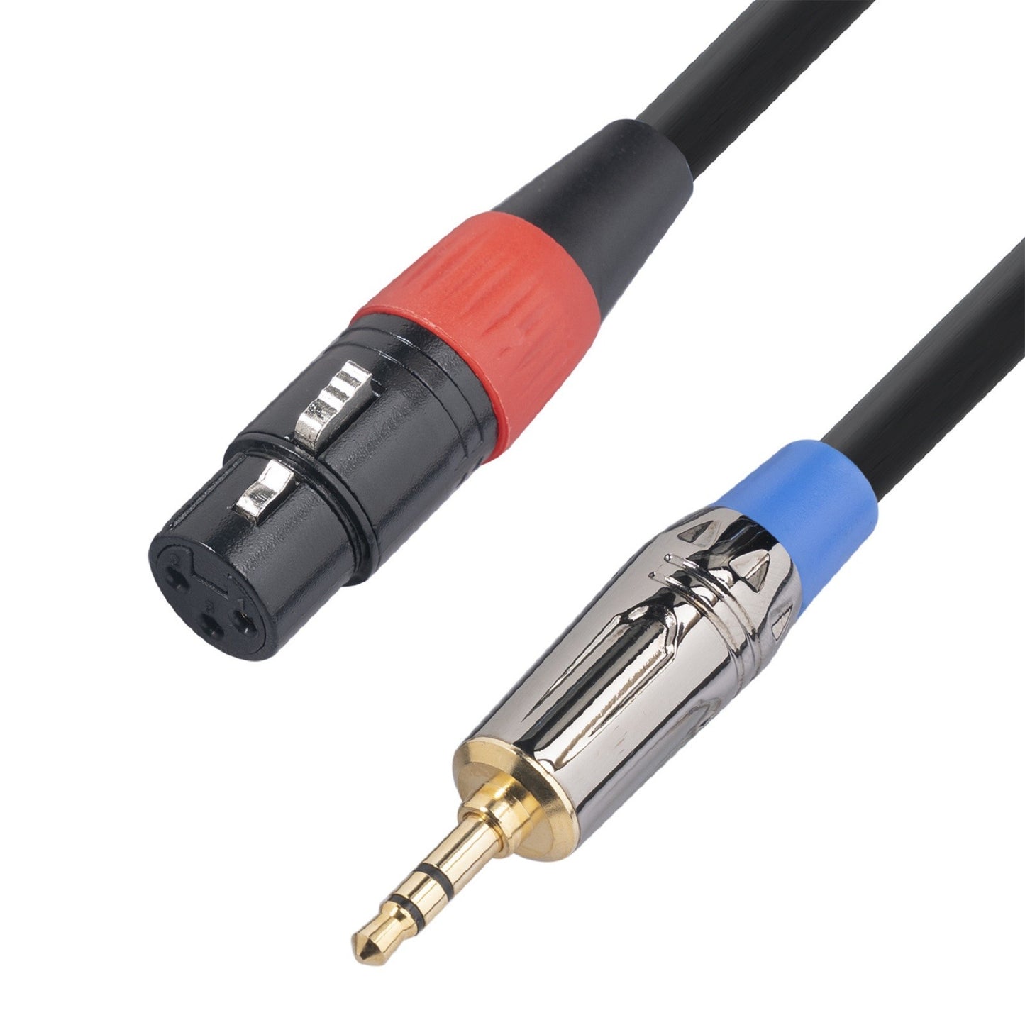 3.5mm TRS Male to 3Pin XLR Female Cable Dual Layer Shielded Mic Audio Cable