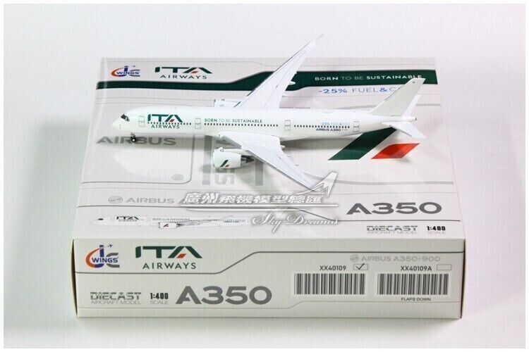 1:400 JC Wings ITA AIRWAYS AIRBUS A350-900 Passenger Airplane Diecast Model