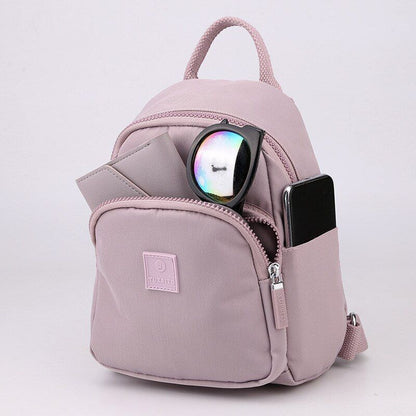 Waterproof Nylon Cloth Backpack Small School Bags School Travel Polyester Zipper