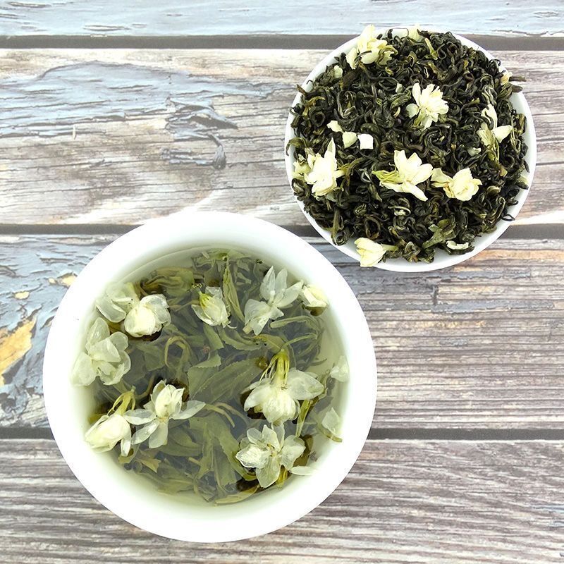 Chinese Organic Jasmine Green Tea Hairy Tip Silver Buds Loose Leaf Flower Tea