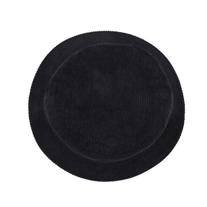 Unisex Bucket Hat Corduroy Panama Cap Fishing Hats Fall Winter Plain Casual Cap