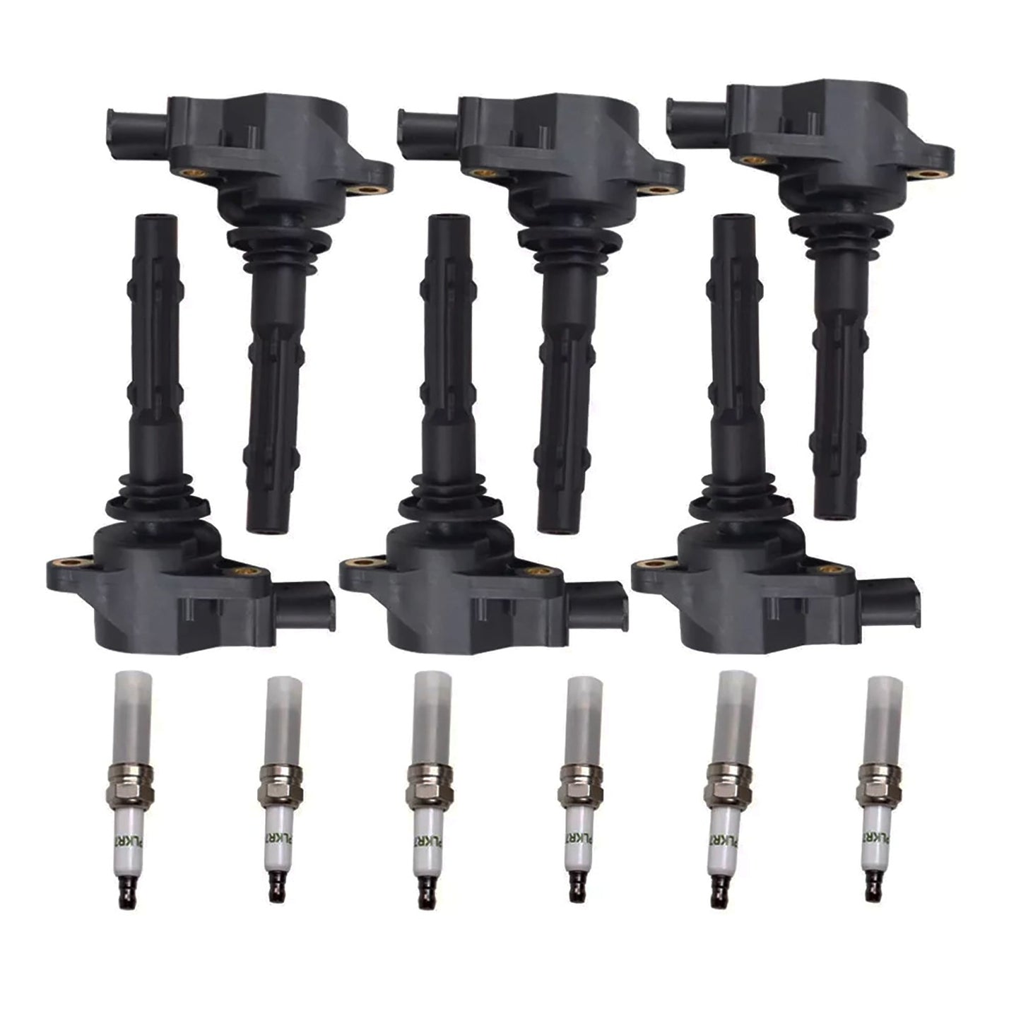 6PCS Ignition Coil & Spark Plug Set For Mercedes-Benz ML350 ML450 ML550