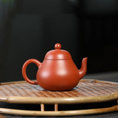 90ml Mini Tea Pot Handmade Marked Real Yixing Zisha Zhu Clay Pear 7 Infuser Hole
