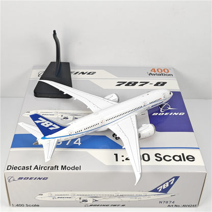 1:400 Aviation BOEING B787-8 Passenger Airplane Diecast Plane Model