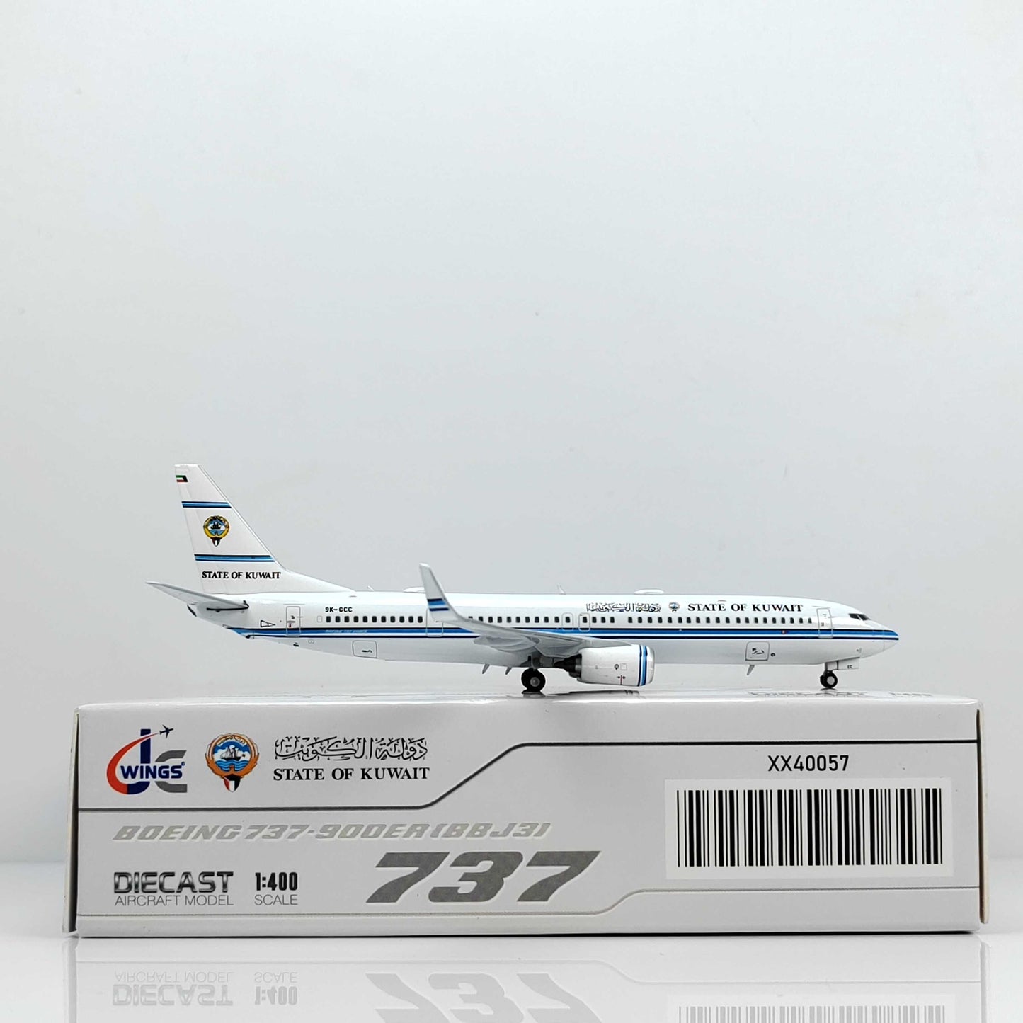 1:400 JC Wings STATE OF KUWAIT BOEING B737-900ER Airplane Diecast Model
