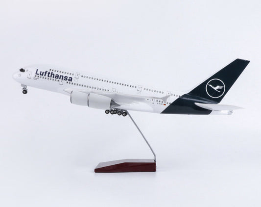 46CM 1:160 Lufthansa AIRBUS A380 Passenger Airplane Landing Gear Resin Model