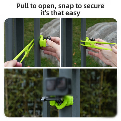 Green Flexible Mount Kit For Gopro Hero/Insta360/DJI Osmo Action/SJCAM/EKEN