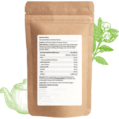 Organic matcha powder tea | Best matcha powder 100% without additives Green tea