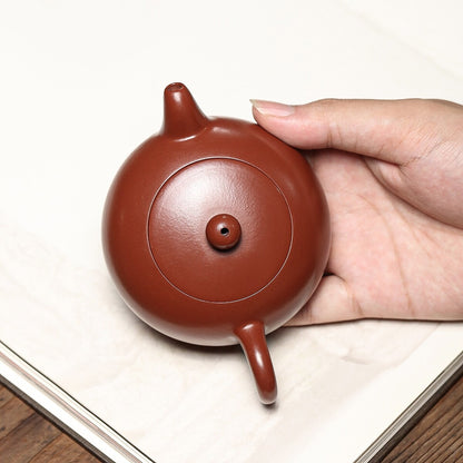 150ml Small Kungfu Tea Pot Handmade Ball Shaped Infuser Holes Yixing Zisha Pot