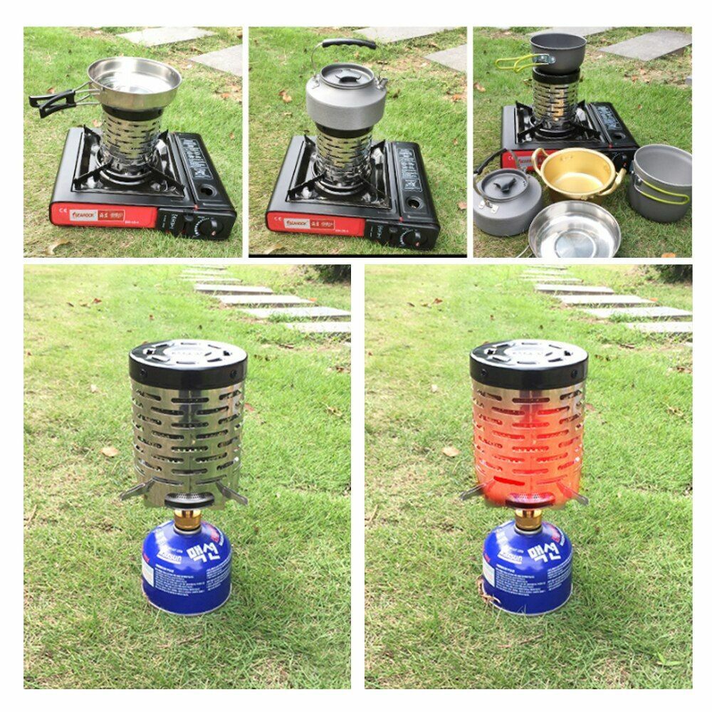 Heater Stove Delicate Texture Gas Warmer Stainless Steel Cover Outdoor Camping