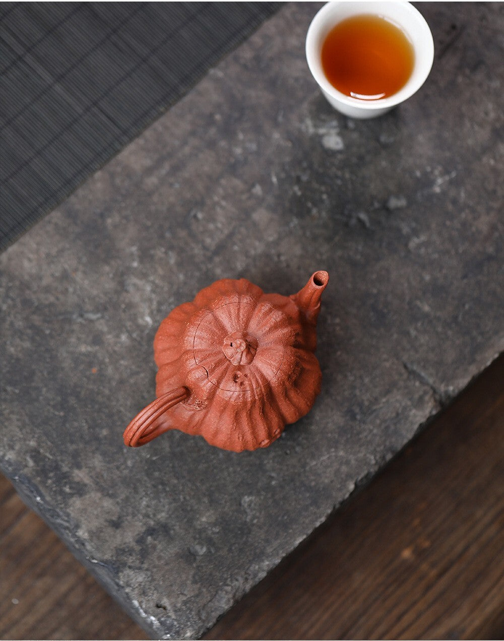 120cc chinese Yixing Handmade Zisha teapot JiangPoNi pumpkin Gongfu Tea Pot