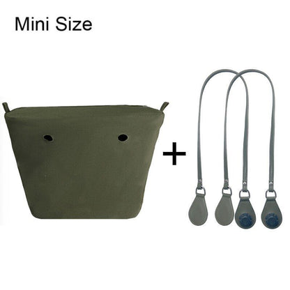 1set Canvas Lining Insert Inner Pocket 85cm Long Handles Microfiber Leather Bag