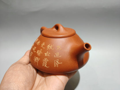 Chinese Yixing Zisha Clay Handmade Exquisite Flowers&Birds Teapot 31319