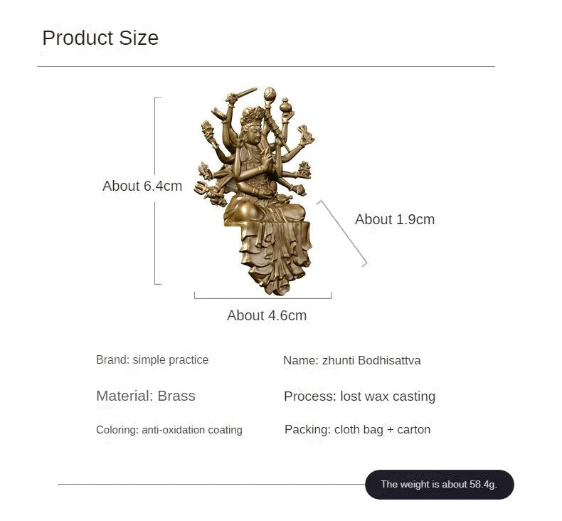 Bronze Bodhisattva Sculpture Statues Buddha Mother with Small Buddha Collection