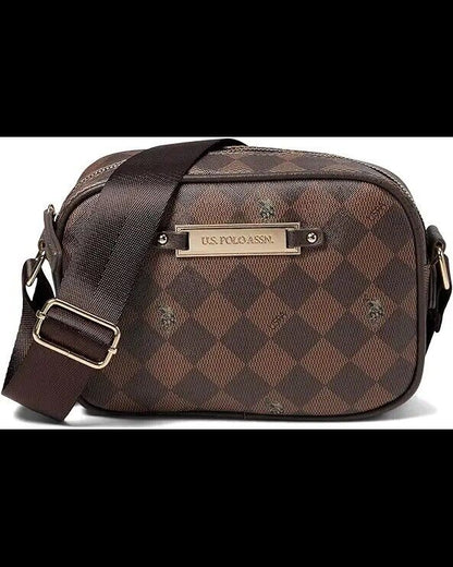 U.S. Polo Assn. Printed DHM Crossbody bag Brown Diamond New Sports Ideal Gift