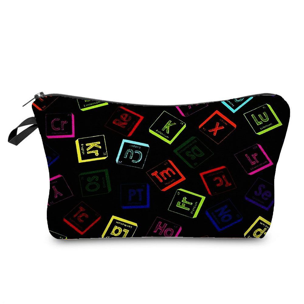 Natural Science Printed Student Pencil Case Teacher Cosmetic Storage Toilet Bag