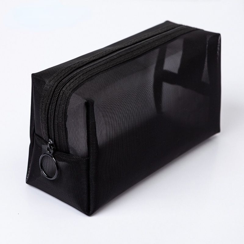 Transparent Mesh Cosmetic Bag Travel Zipper Makeup Case Organizer Storage Pouch