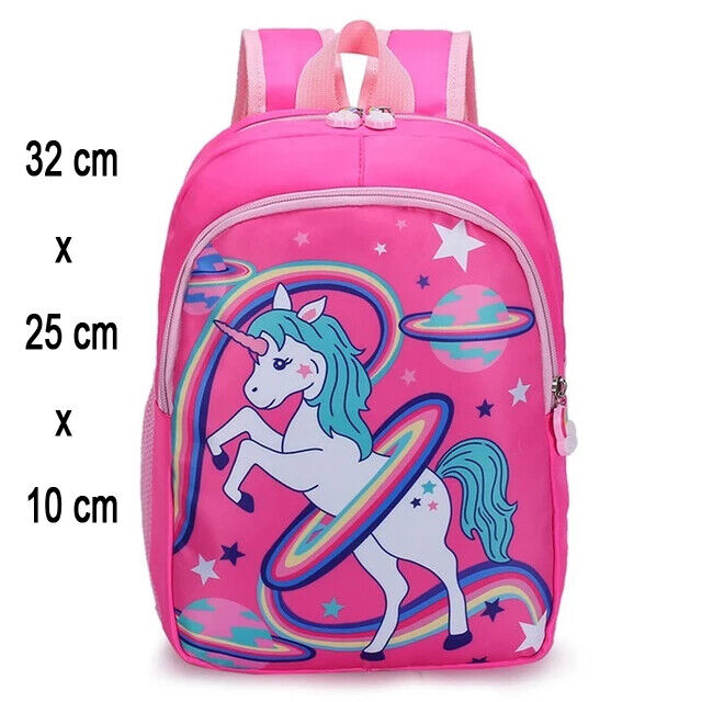 Girl Children Backpack School Bag Back Pack Pink Kid Child Schoolbag Class Kit