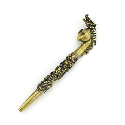 Brass Cigarette Holder Dragon Filter Pipe Cigarette Pipe Holder