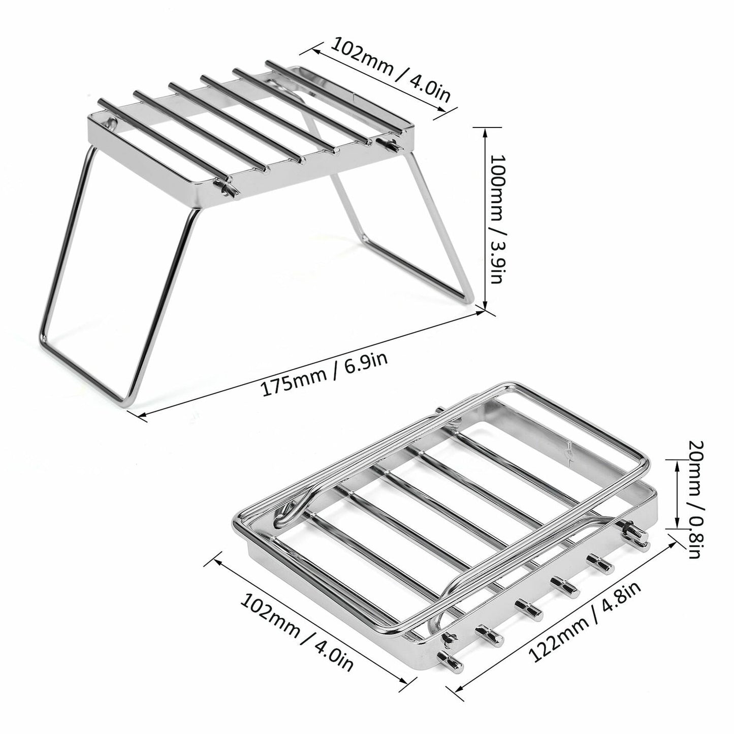 1pc Stainless Steel Burner Stove Stand Camping Folding Bracket Holder Grill Part