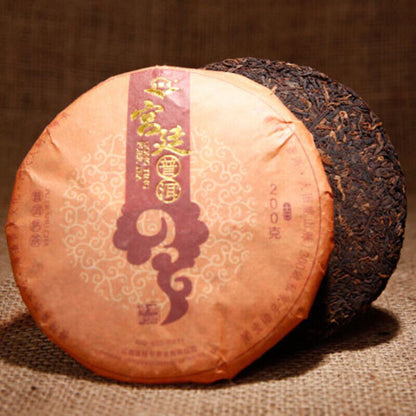 Premium Top Yunnan Pu'er Tea Palace Pu'er Cooked Tea Cake Chinese Black Tea 200g