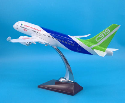 38CM CHINA COMAC C919 B-001A Commerce Passenger Airplane Resin Aircraft PModel