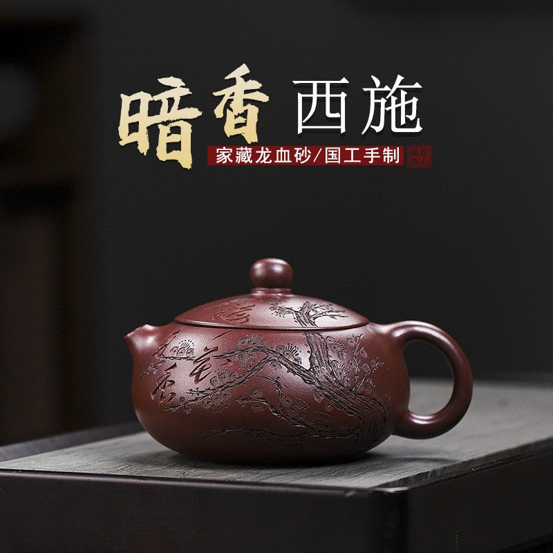 Yixing, China Handmade Purple Clay Pot Dark Fragrance Xishi Tea Making Set