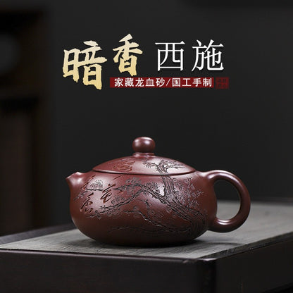 Yixing, China Handmade Purple Clay Pot Dark Fragrance Xishi Tea Making Set