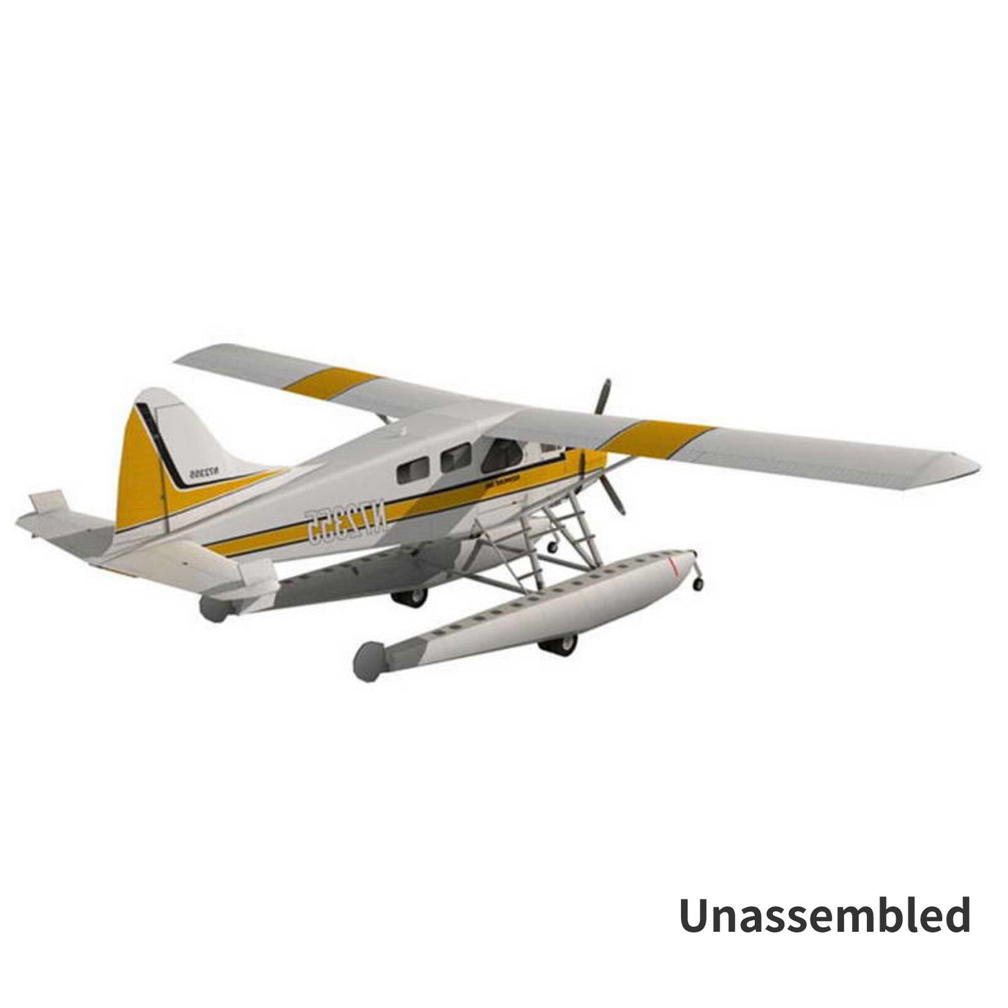 1:32 DHC-2 Beaver Float Seaplane 3D Paper Model Aircraft Ornaments Unassembled