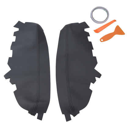 2PCS Leather Armrest Door Panel Cover Accessories For Toyota Avalon 2013-2018