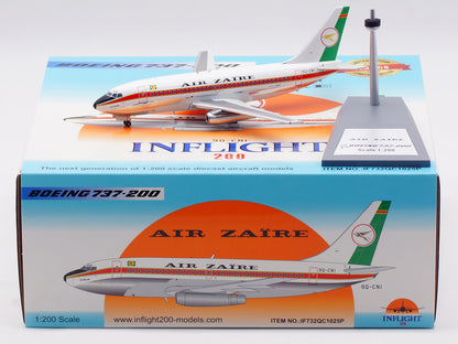 1:200 Inflight AIR ZAIRE Boeing 737-200 Passenger Plane Diecast Aircraft Model