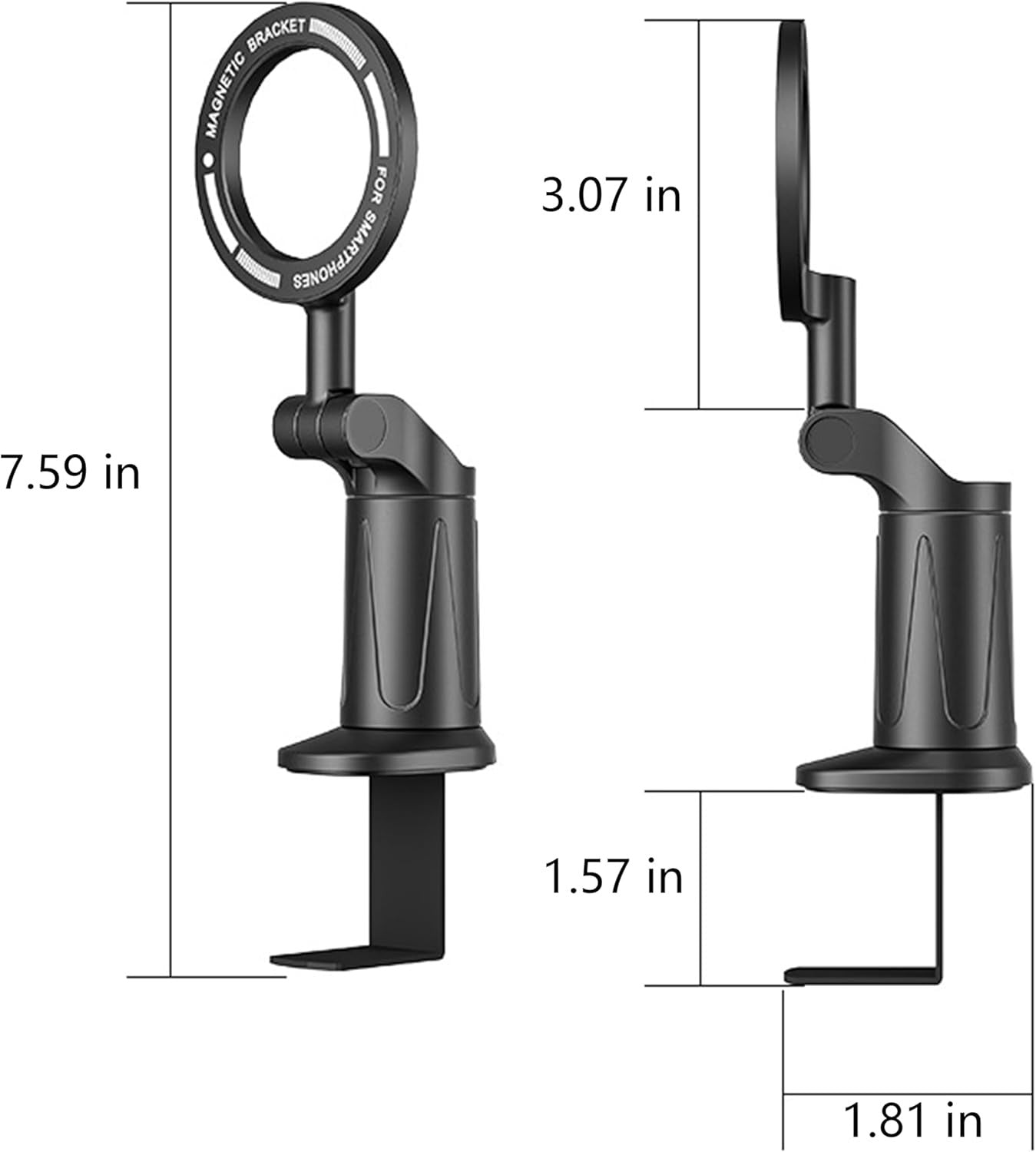 Universal 360° Magnetic Airplane Phone Holder Mount – Strong Clamp, Compatible w