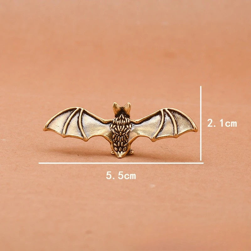 1 Pc Bat Statue Small Ornaments Solid Copper Mountain Bat Miniature Figures
