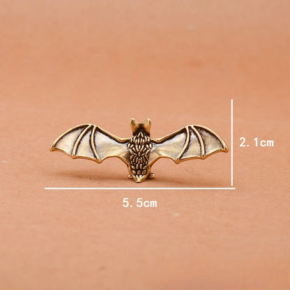 1 Pc Bat Statue Small Ornaments Solid Copper Mountain Bat Miniature Figures