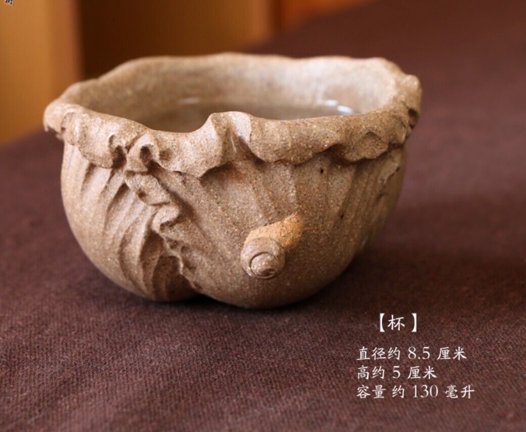 2 Pack 230cc Handmade Purple Sand Cover Wanduan Clay Tea Cup Gongfu Cover Bowl in Yixing, China-