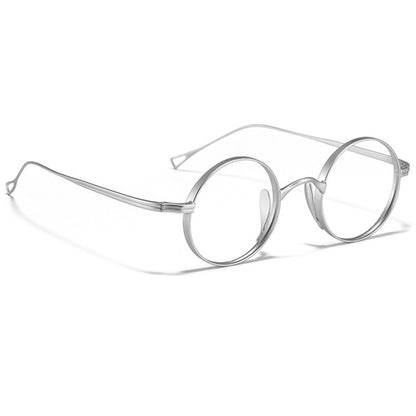 45mm Retro Round Eyeglass Frames Titanium Glasses Men Women Lightweight Fashion