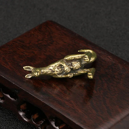 Brass Kangaroo Ornaments Figurines Tea Pet Tabletop Decoration Souvenir