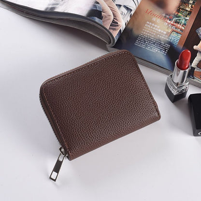 Coin Bag Zipper Mini Wallets Purse Thin Wallet Unisex Synthetic Leather 8*2*10CM