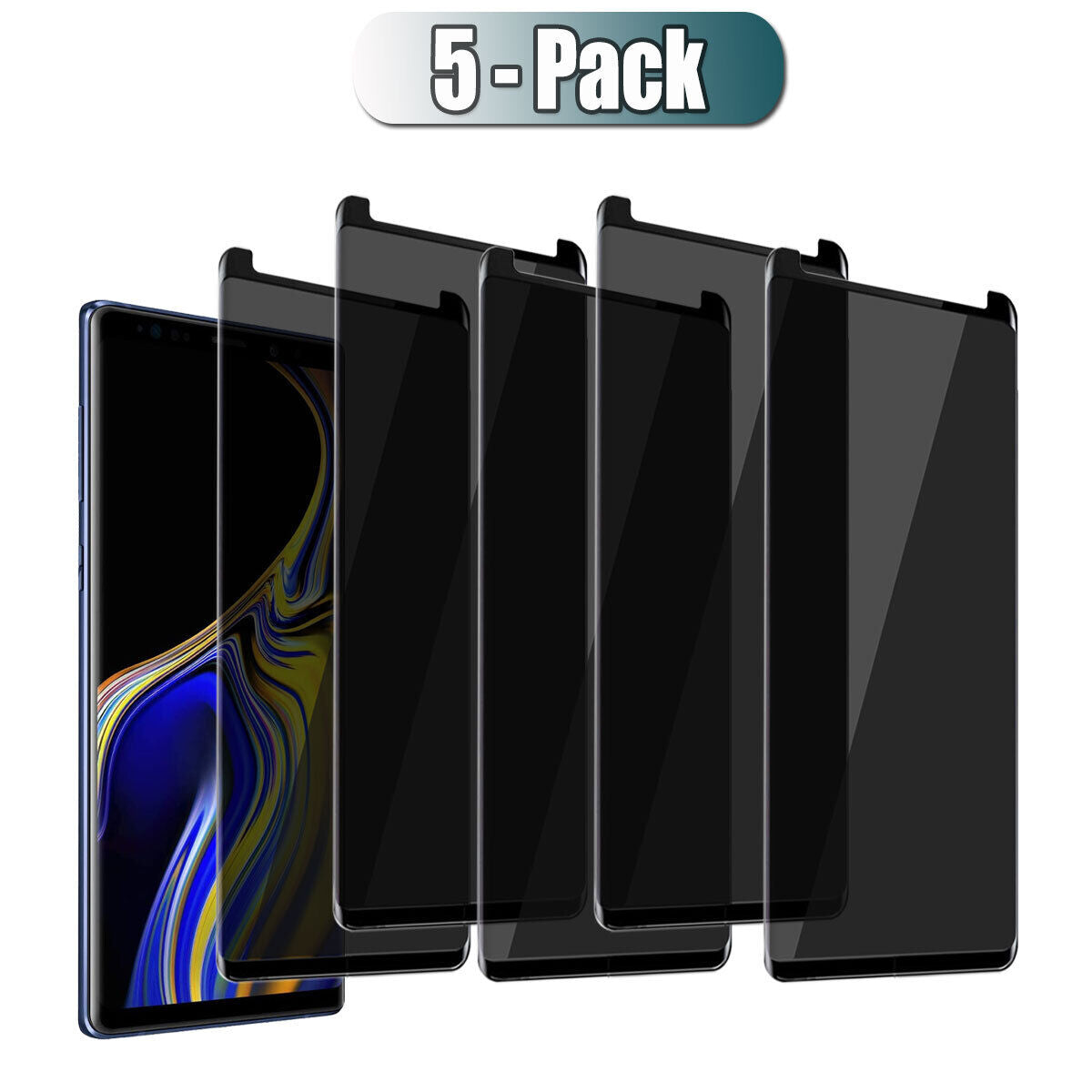 For Samsung Galaxy Note 9 Glossy Slim Privacy Tempered Glass Screen Protector - Thumbnail 5