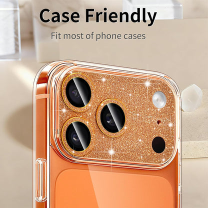 Compatible with Iphone 17 Pro Max Camera Lens Protector, Bling Glitter 9H Temper