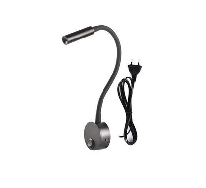 Wall Lamp 3W Aluminum Black Silver Home Hotel Loft Bedside Reading Book Lighting