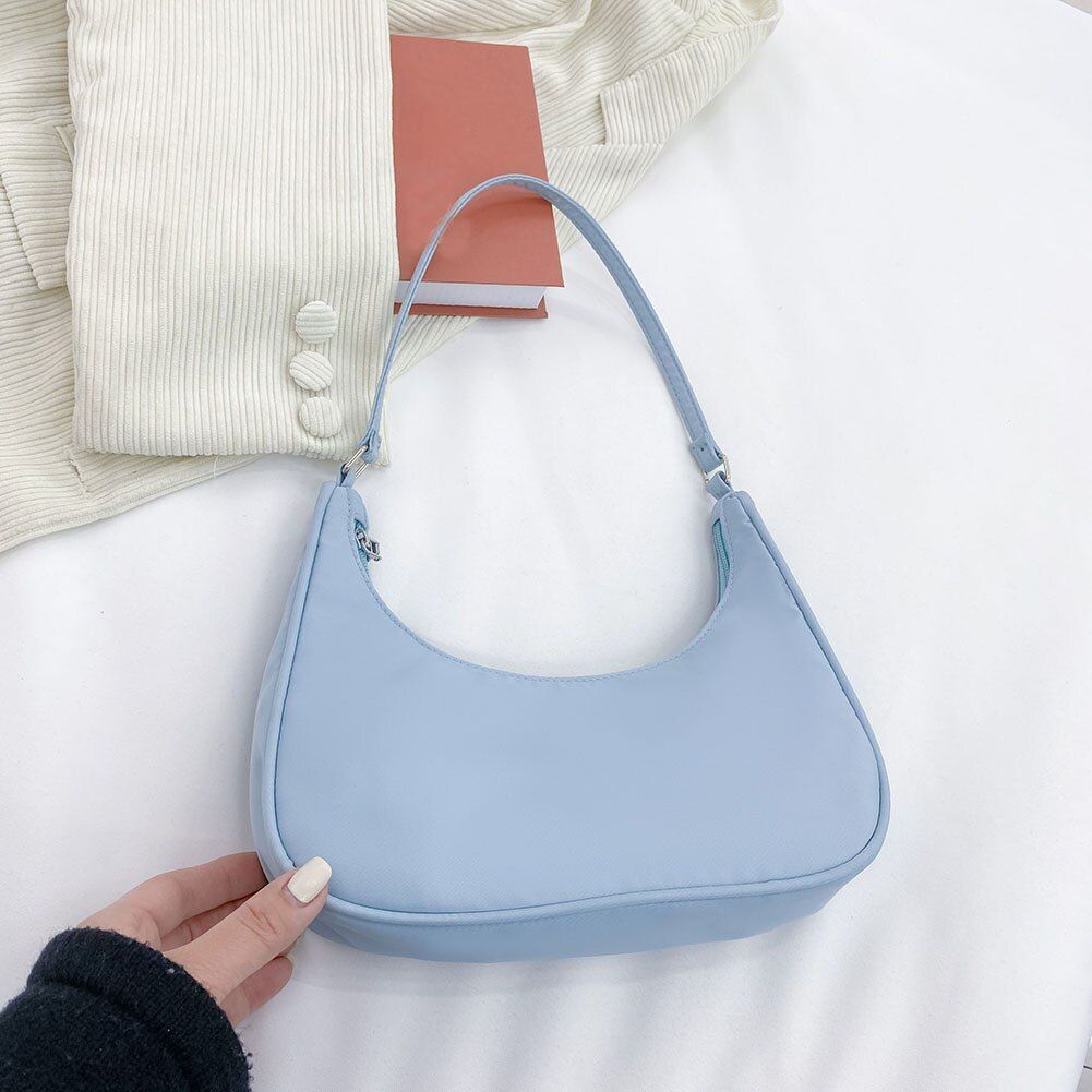 Women's Bag Solid Color Armpit Underarm Shoulder Bags Handbag Purse 270*160*60mm