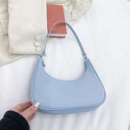 Women's Bag Solid Color Armpit Underarm Shoulder Bags Handbag Purse 270*160*60mm