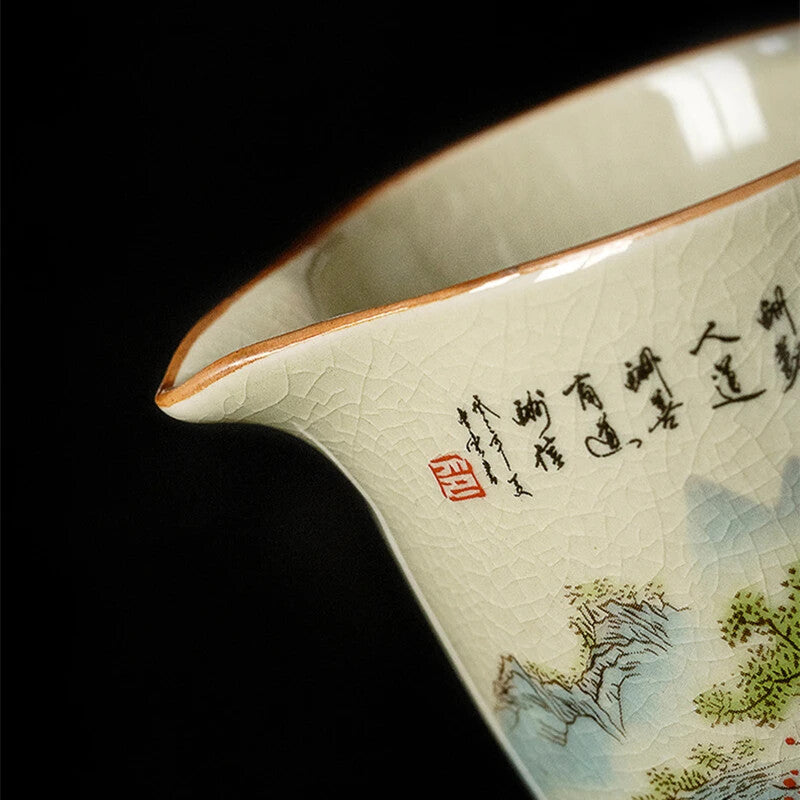 Ceramic Pottery Fair Cup Chinese Kung Fu Tea Vintage Zen Tea Sea Teacup Teaware