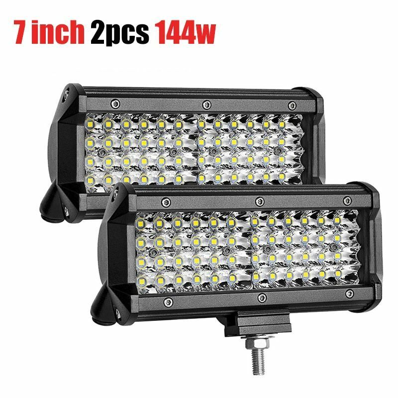 LED Light Bars 7 Inch 120W Combo Spot Flood Beam 4x4 Spot 12V 24V 4WD Headlight
