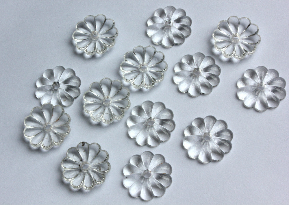 10PCS U PICK FLOWER ROSETTE CRYSTAL CHANDELIER GLASS DROP PENDANTS BEADS PARTS